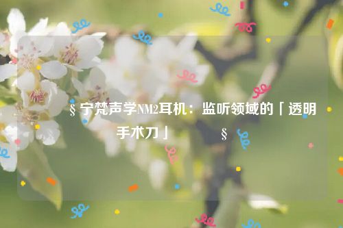 🎧 宁梵声学NM2耳机：监听领域的「透明手术刀」 🎧